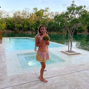 LoveShackFancy Pink Floral Dress